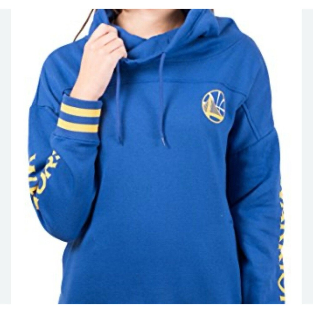 Nba Womens UNK NWT Funnel Neck Fleece Sweatshirt Golden State Warriors Size‎ L